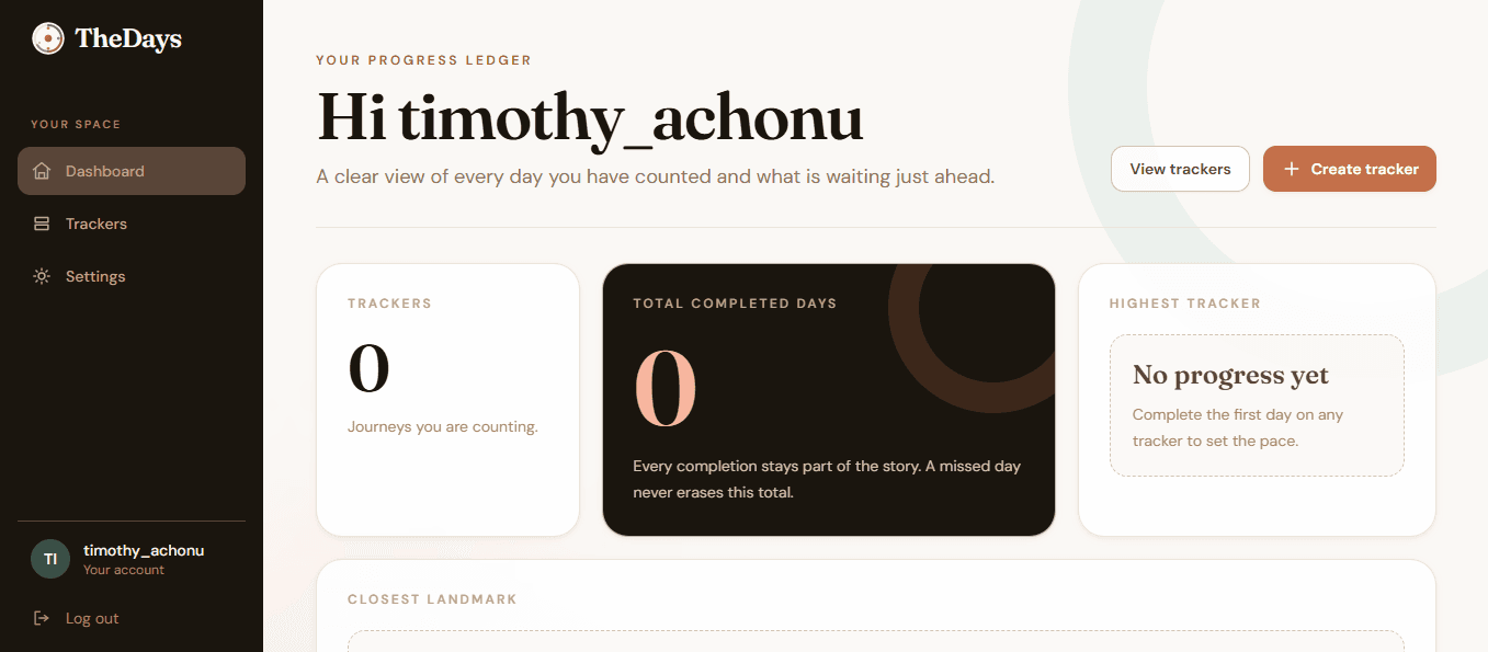 TheDays interface